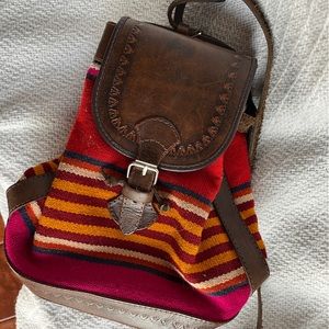 Western print vintage adjustable handbag purse perfect condition satchel